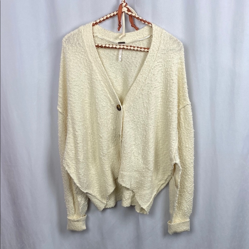 Free People NWT Found My Friend Cardi - Cream - Size Medium - Picture 5 of 13